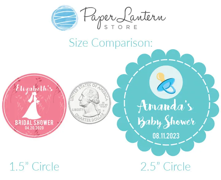 1.5 Inch Congratulations Themed Circle Label Stickers for Party Favors & Invitations (Pre-Set Designed, 24 Labels)