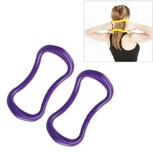 2 PCS PP Smooth Yoga Circle Fascia Stretching Ring Pilates Resistance Ring (Purple)