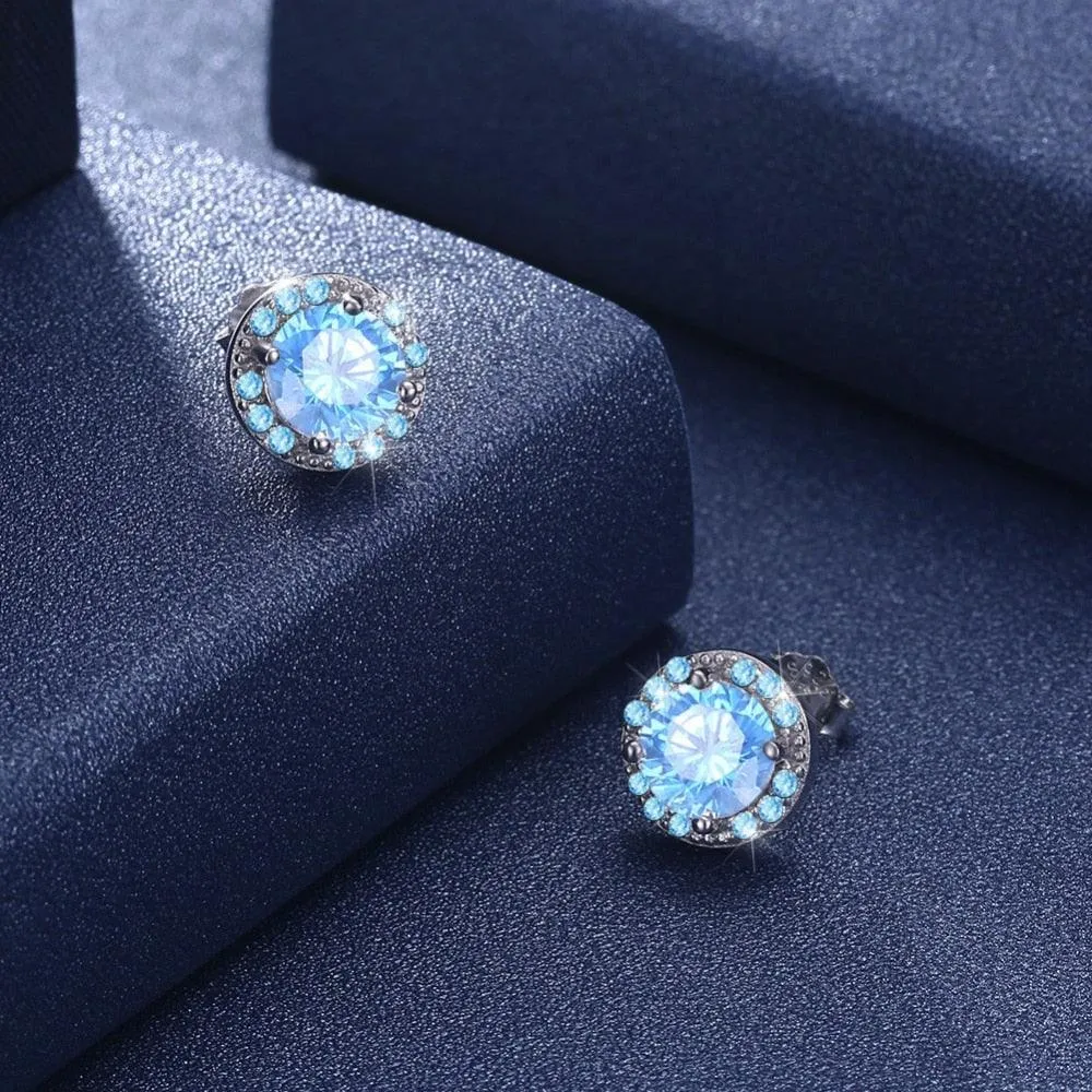 925 Sterling Silver Cubic Zirconia Stud Earrings