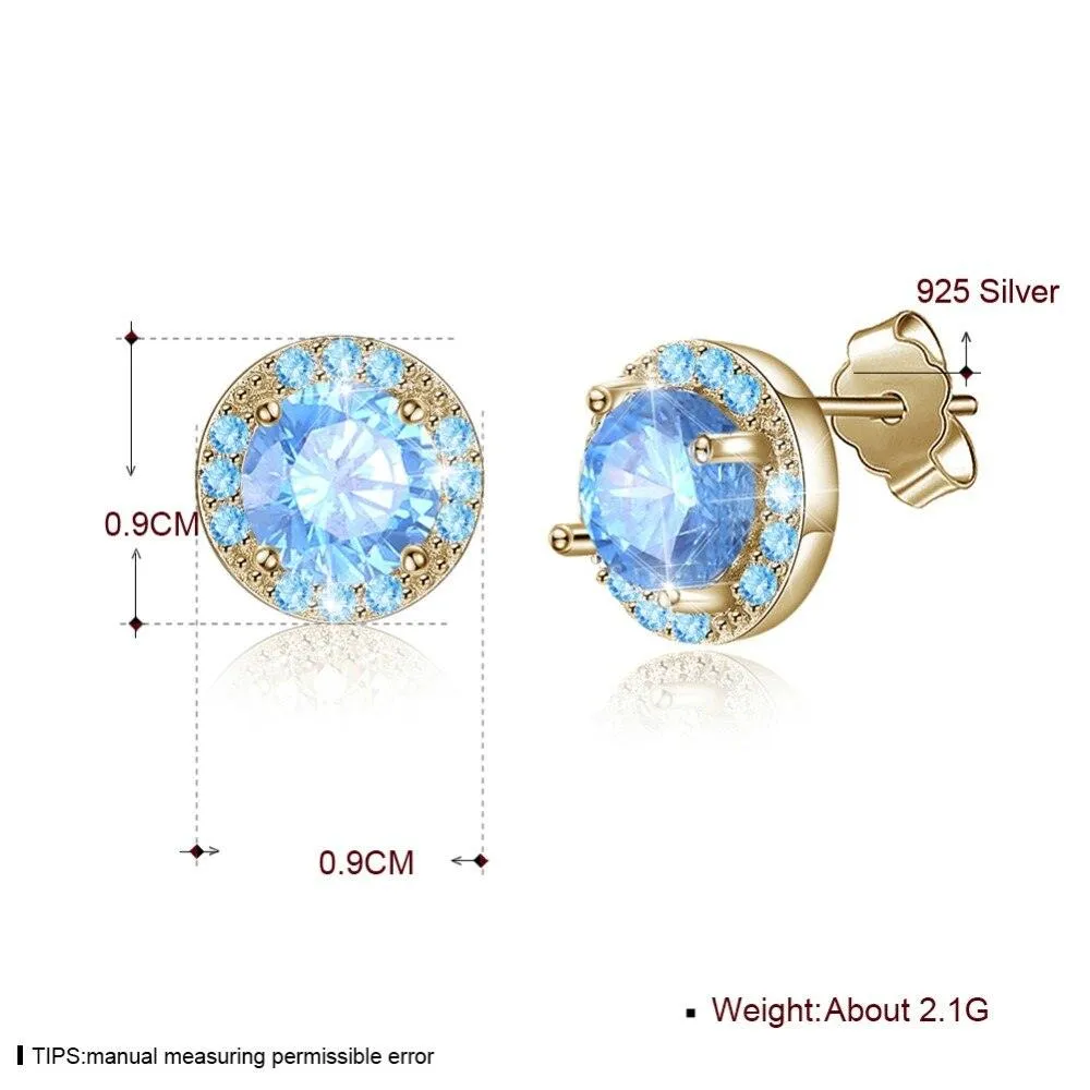 925 Sterling Silver Cubic Zirconia Stud Earrings