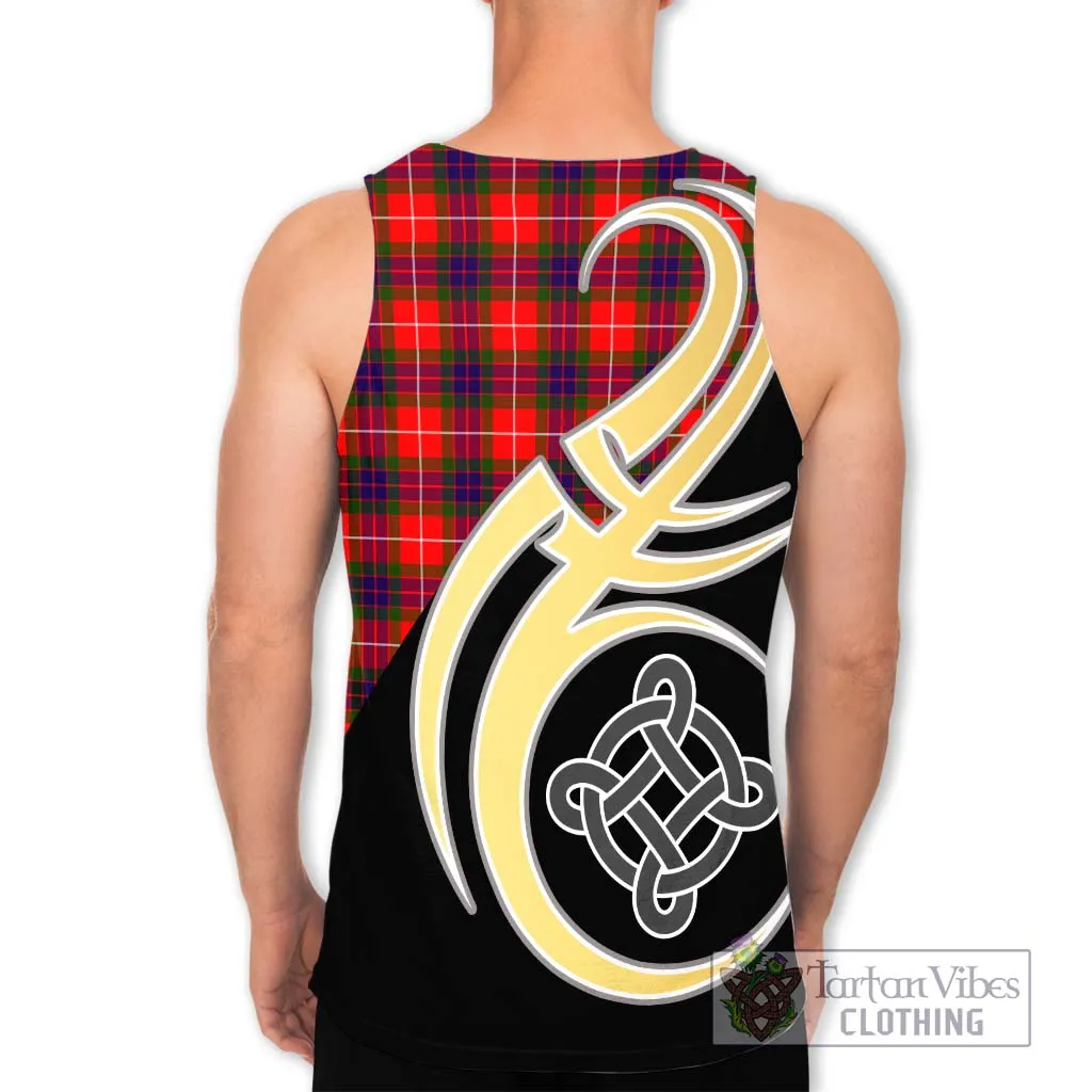 Abernethy Tartan Men's Tank Top with Family Crest and Celtic Symbol Style