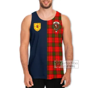 Adair Tartan Men's Tank Top Alba with Scottish Lion Royal Arm Half Style