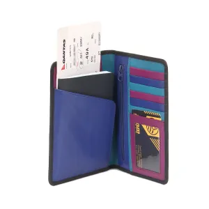 Adele Slim RFID Leather Passport Wallet