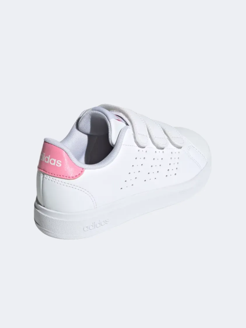 Adidas Advantage Base 2 Ps-Girls Sportswear Shoes White/Bliss Pink