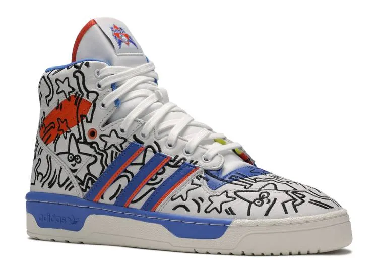 Adidas KEITH HARING X RIVALRY HIGH 'POP ART' sneakers, white