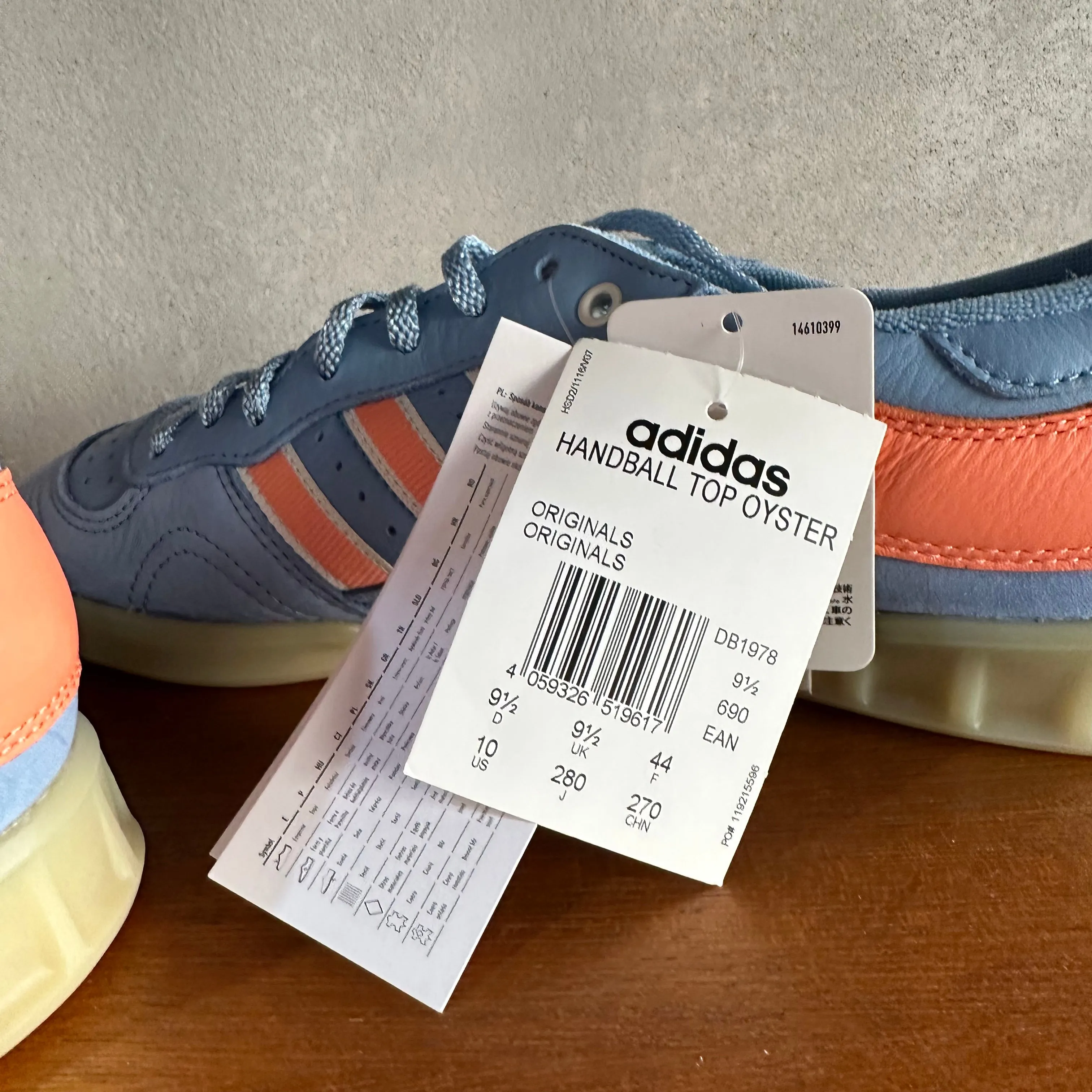 adidas X Oyster Holdings Handball Top Trainers Oyster Blue - UK 9.5