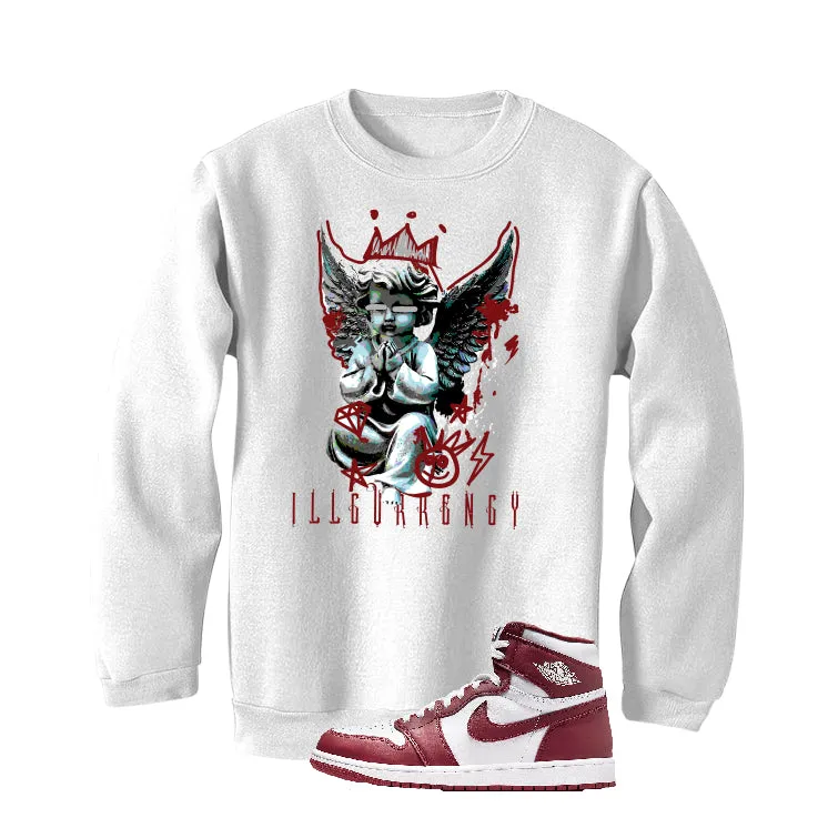 Air Jordan 1 High OG “Team Red” | illcurrency White T-Shirt (Graffiti Angel)