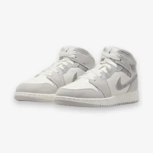 Air Jordan 1 Mid SE (GS) Neutral Grey Smoke Grey Sail FQ8088-002