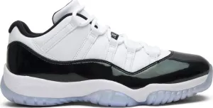 Air Jordan 11 Retro Low Emerald sneakers, white