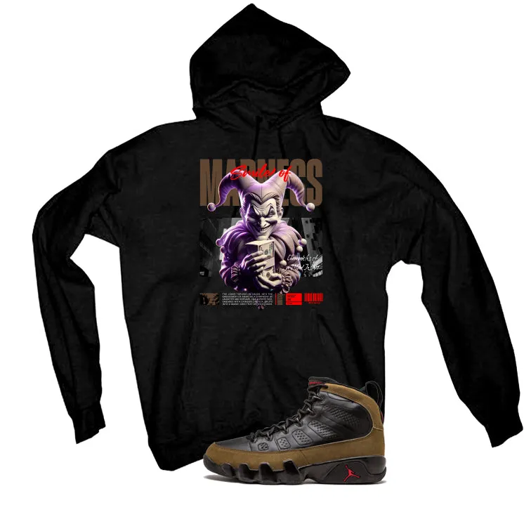 Air Jordan 9 Olive Black T-Shirt (Smile Of Madness)| illcurrency