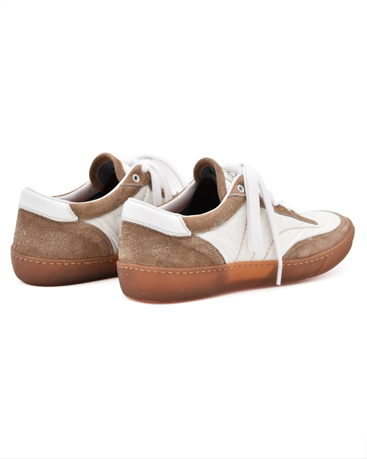 Alberto Fasciani Spoty White & Tan Suede Sneaker