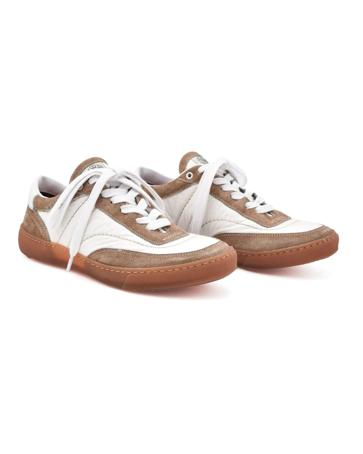 Alberto Fasciani Spoty White & Tan Suede Sneaker