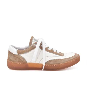 Alberto Fasciani Spoty White & Tan Suede Sneaker