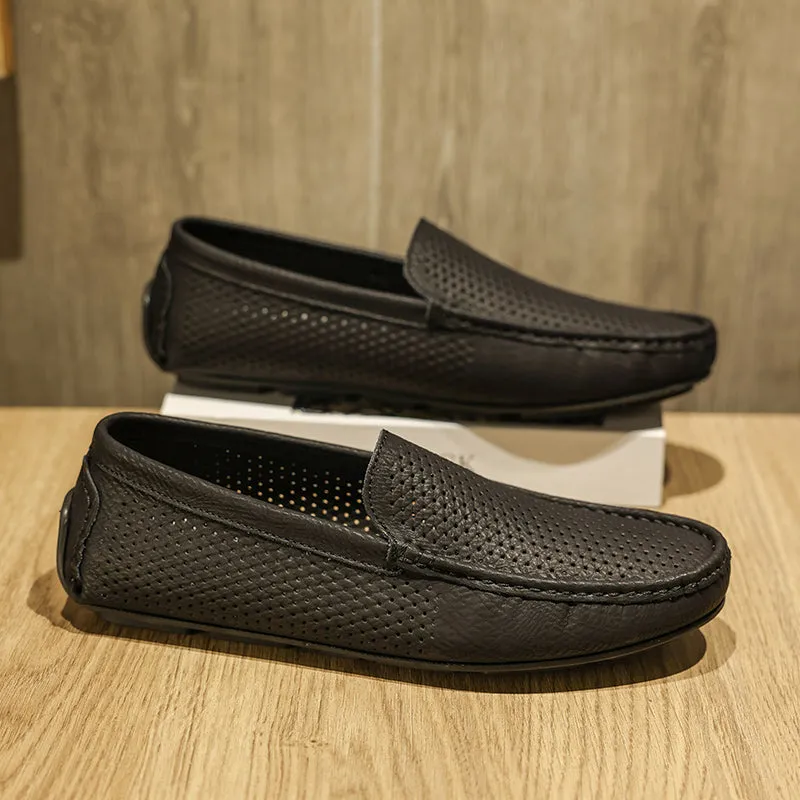 AlliLux Leather Slip-On Loafers