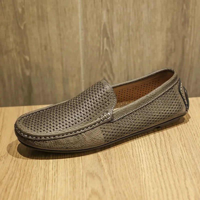 AlliLux Leather Slip-On Loafers