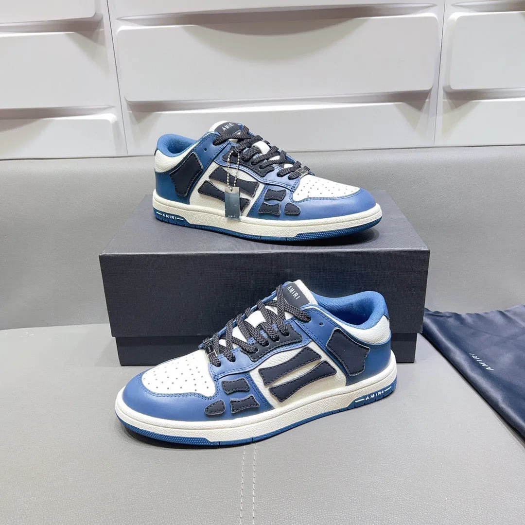 AMR Skel Top Low Blue and Dark Blue Sneakers-155