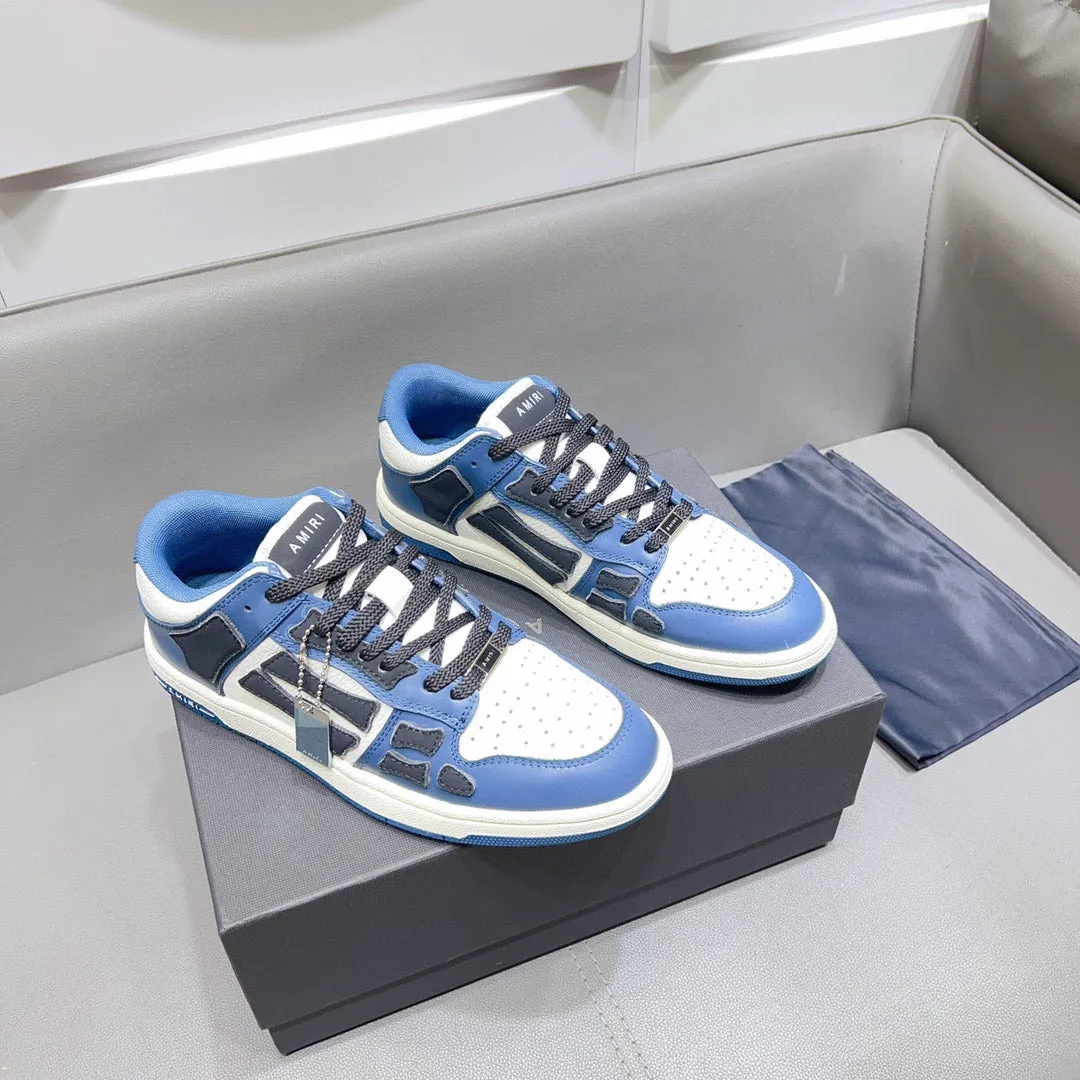 AMR Skel Top Low Blue and Dark Blue Sneakers-155