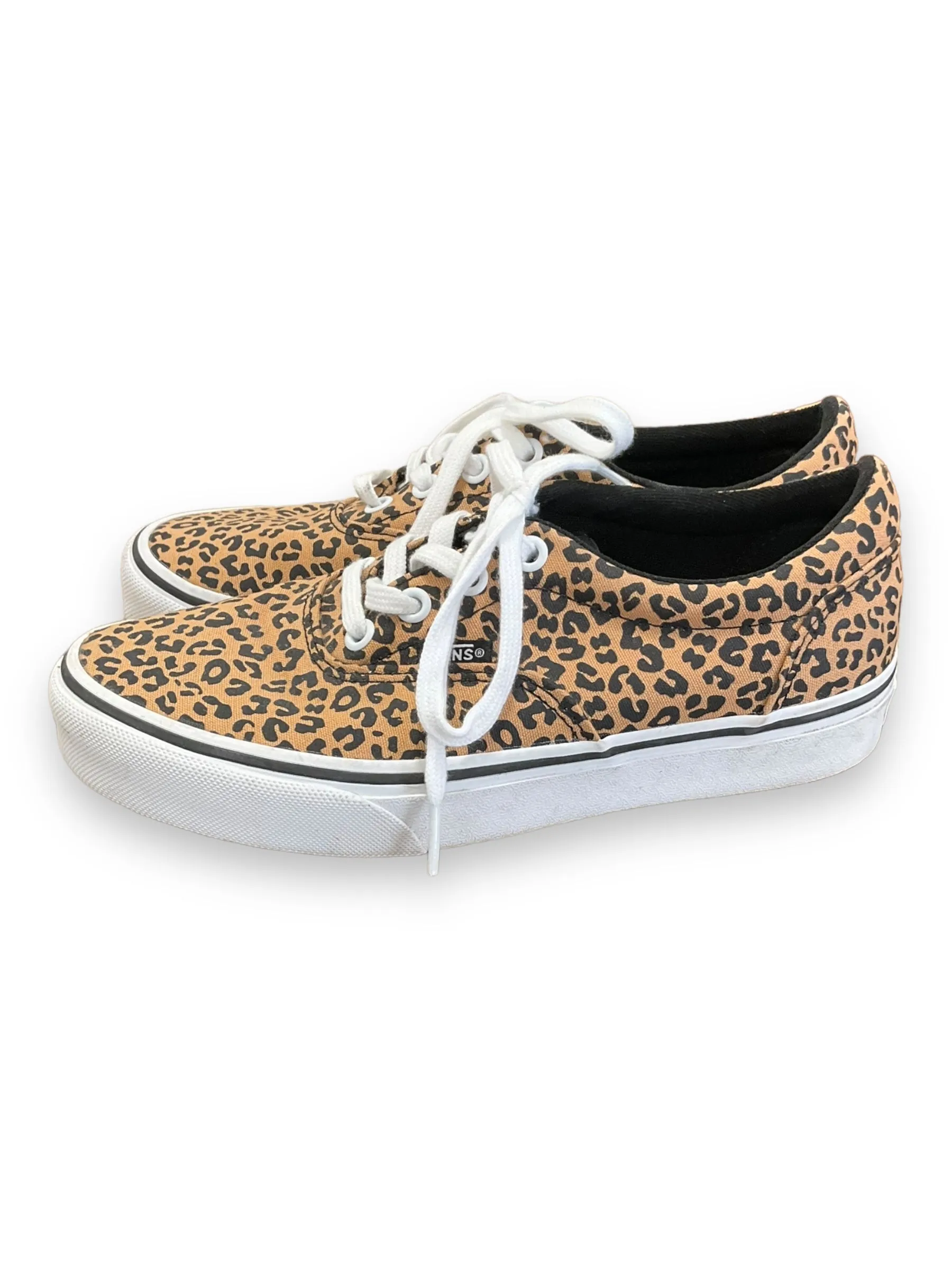 Animal Print Shoes Flats Vans, Size 6.5