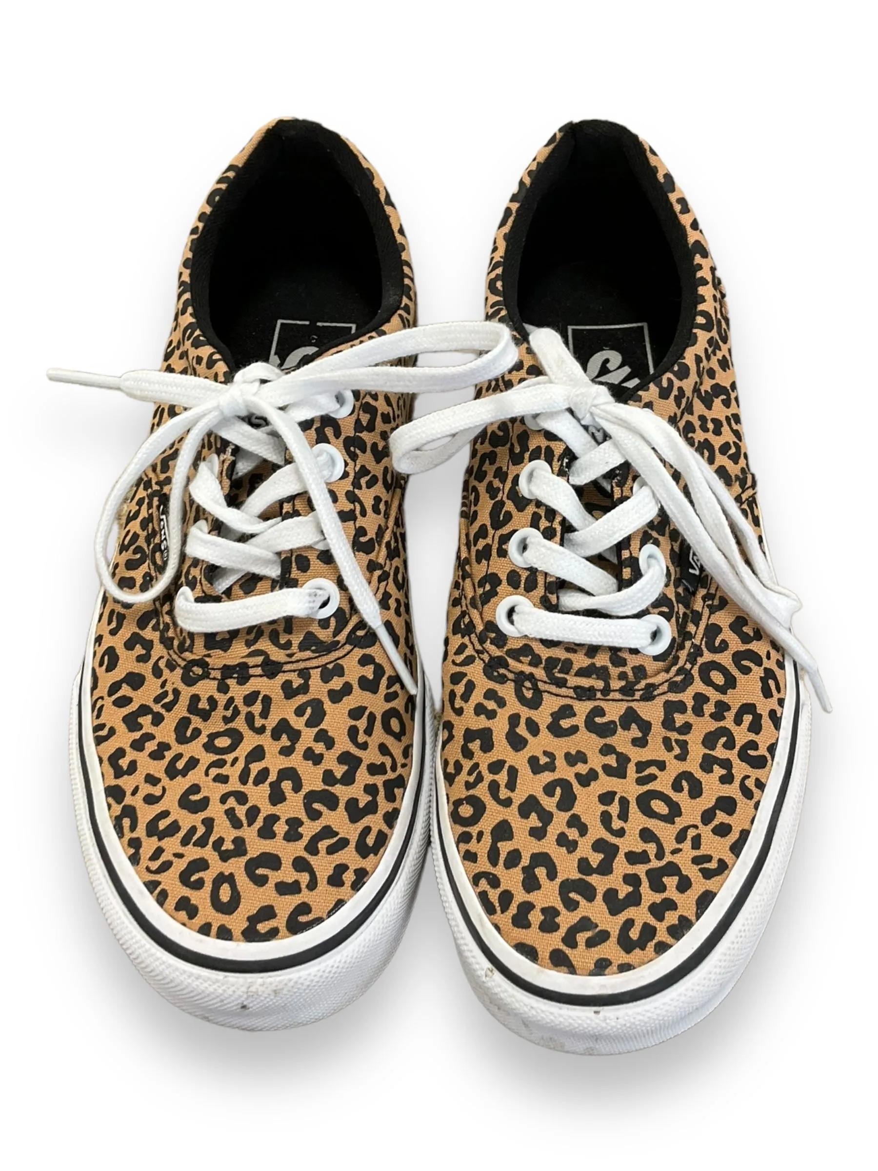 Animal Print Shoes Flats Vans, Size 6.5