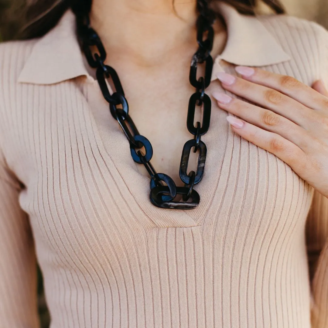 Ankole Chain Link Long Necklace