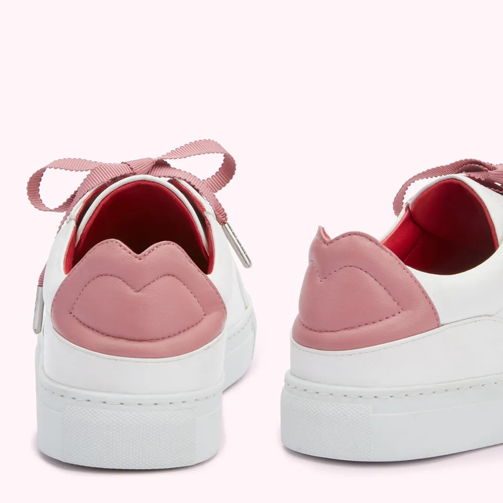 ANTIQUE ROSE LEATHER LIPS NATASHA TRAINERS