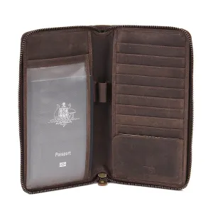 Arizona Ziparound RFID Leather Secure Travel Wallet