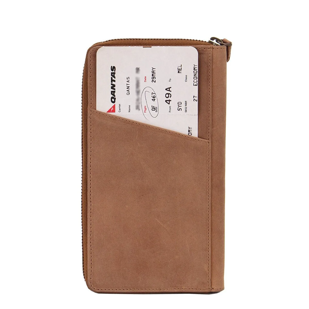 Arizona Ziparound RFID Leather Secure Travel Wallet