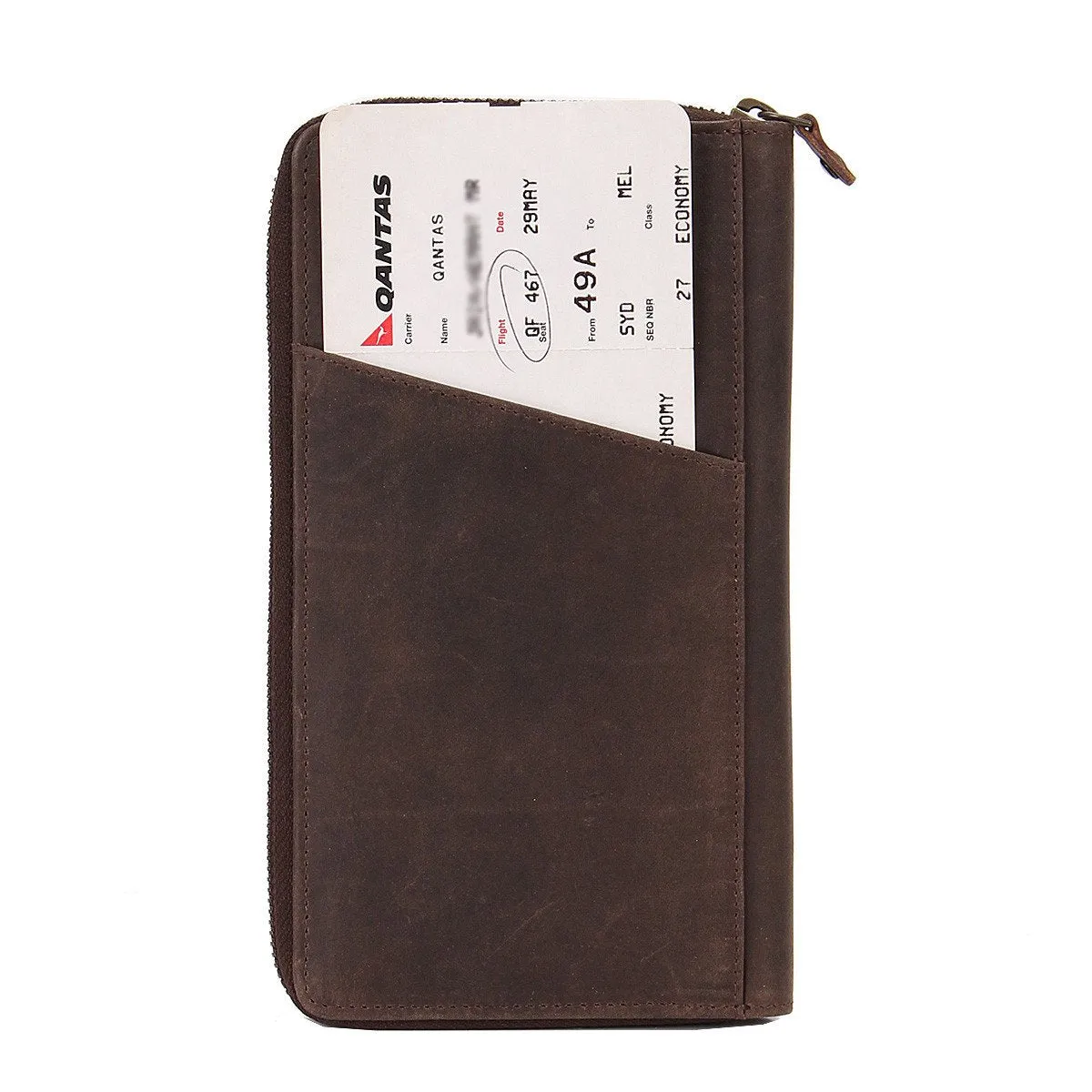 Arizona Ziparound RFID Leather Secure Travel Wallet