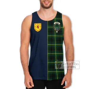 Arthur Modern Tartan Men's Tank Top Alba with Scottish Lion Royal Arm Half Style