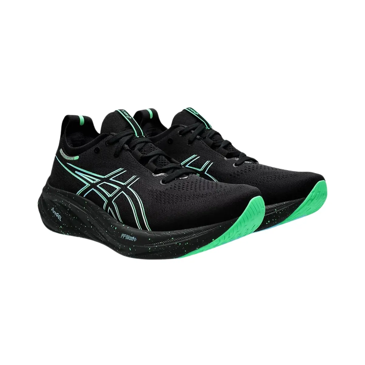 Asics Gel-Nimbus 26 Black Green AW24 Running Shoes