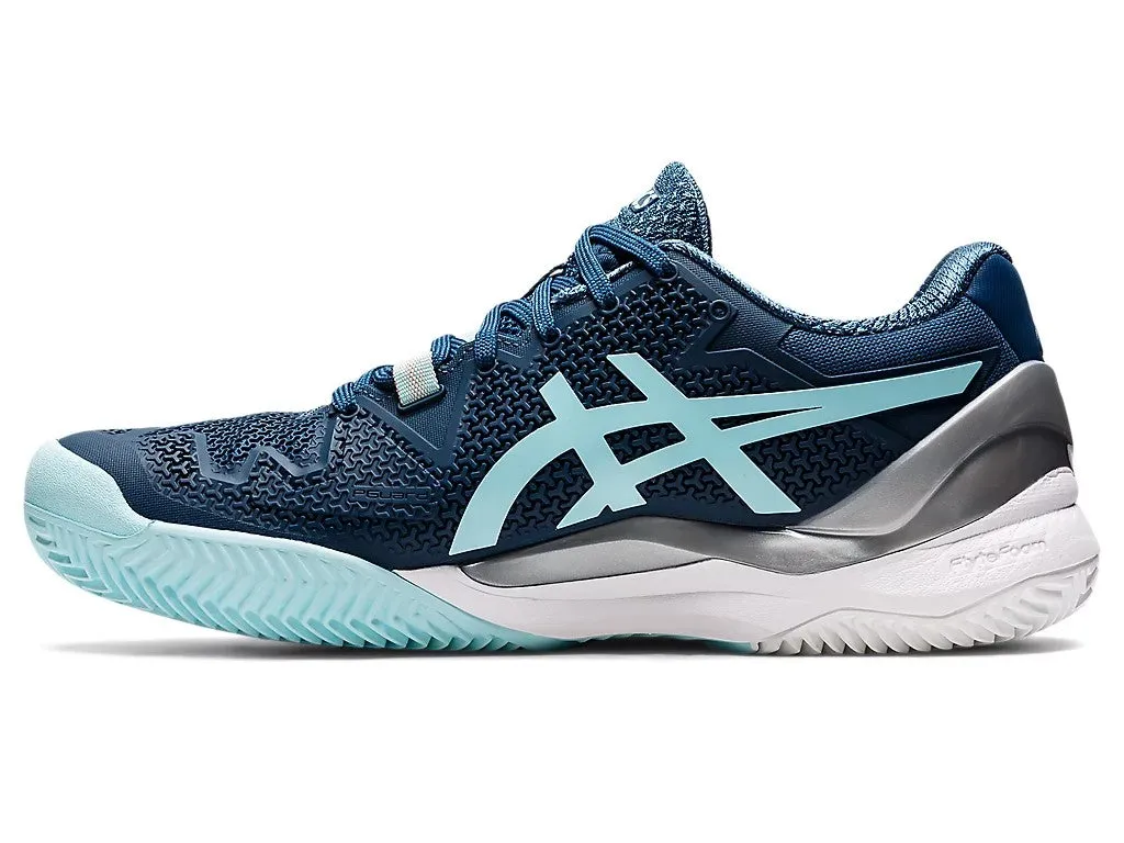 Asics Gel Resolution 8 Clay Women's Tennis Shoes Light Indigo/Clear Blue