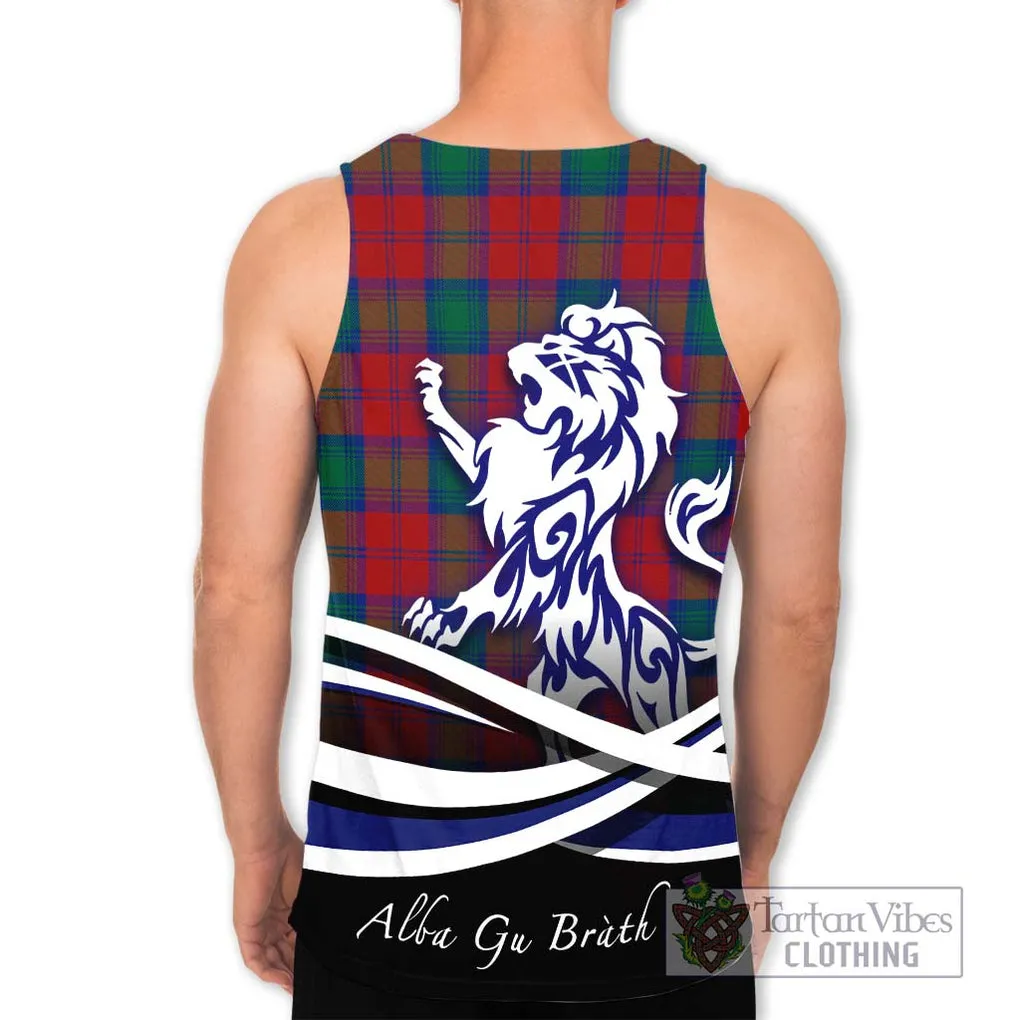 Auchinleck (Affleck) Tartan Men's Tank Top with Alba Gu Brath Regal Lion Emblem