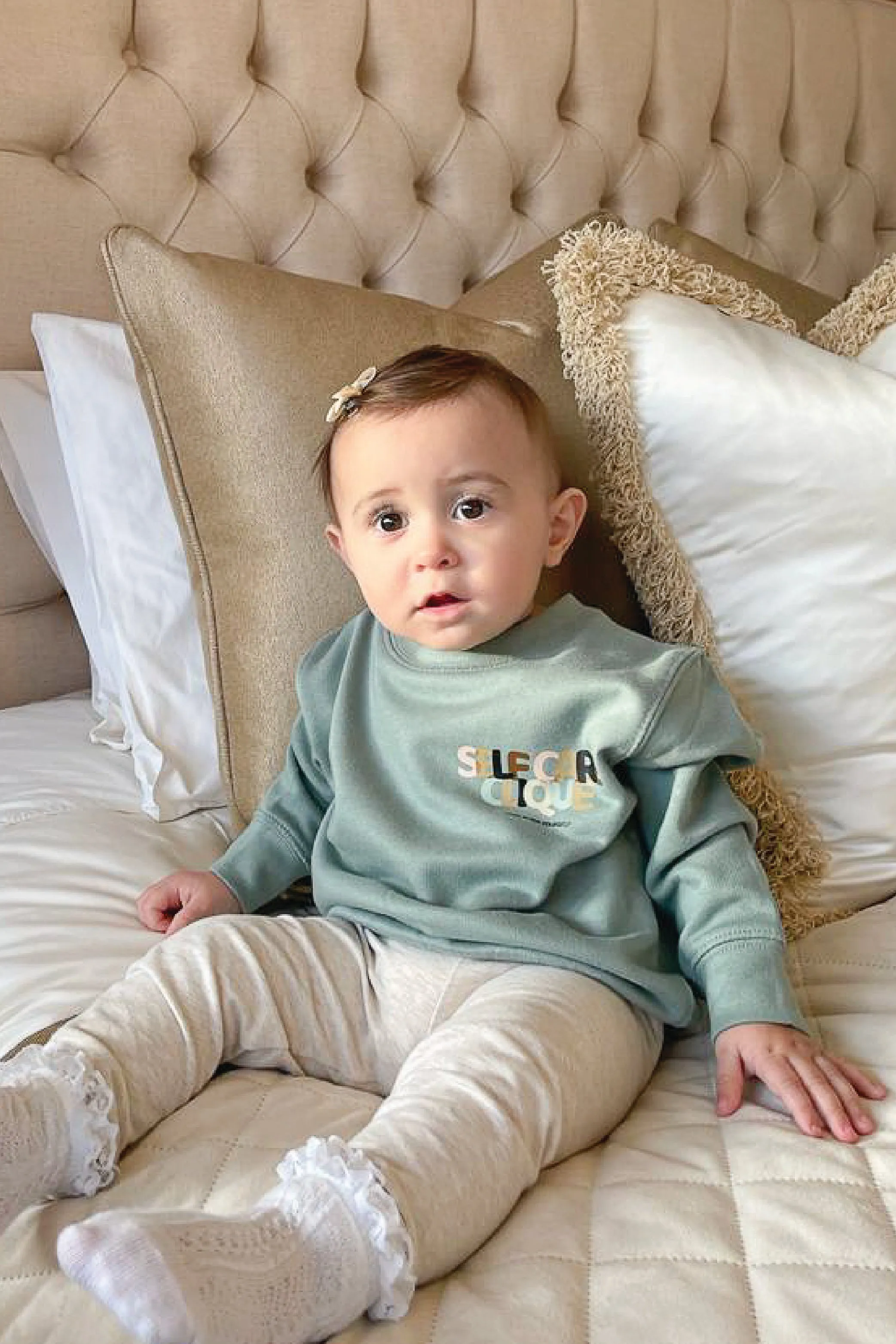 Baby Sage self care printed sweater