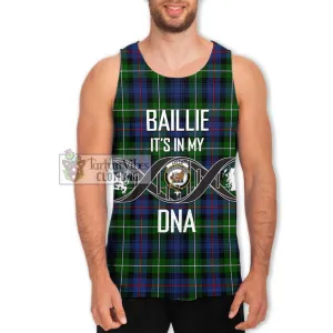 Baillie Tartan Men's Tank Top with Family Crest DNA In Me Style