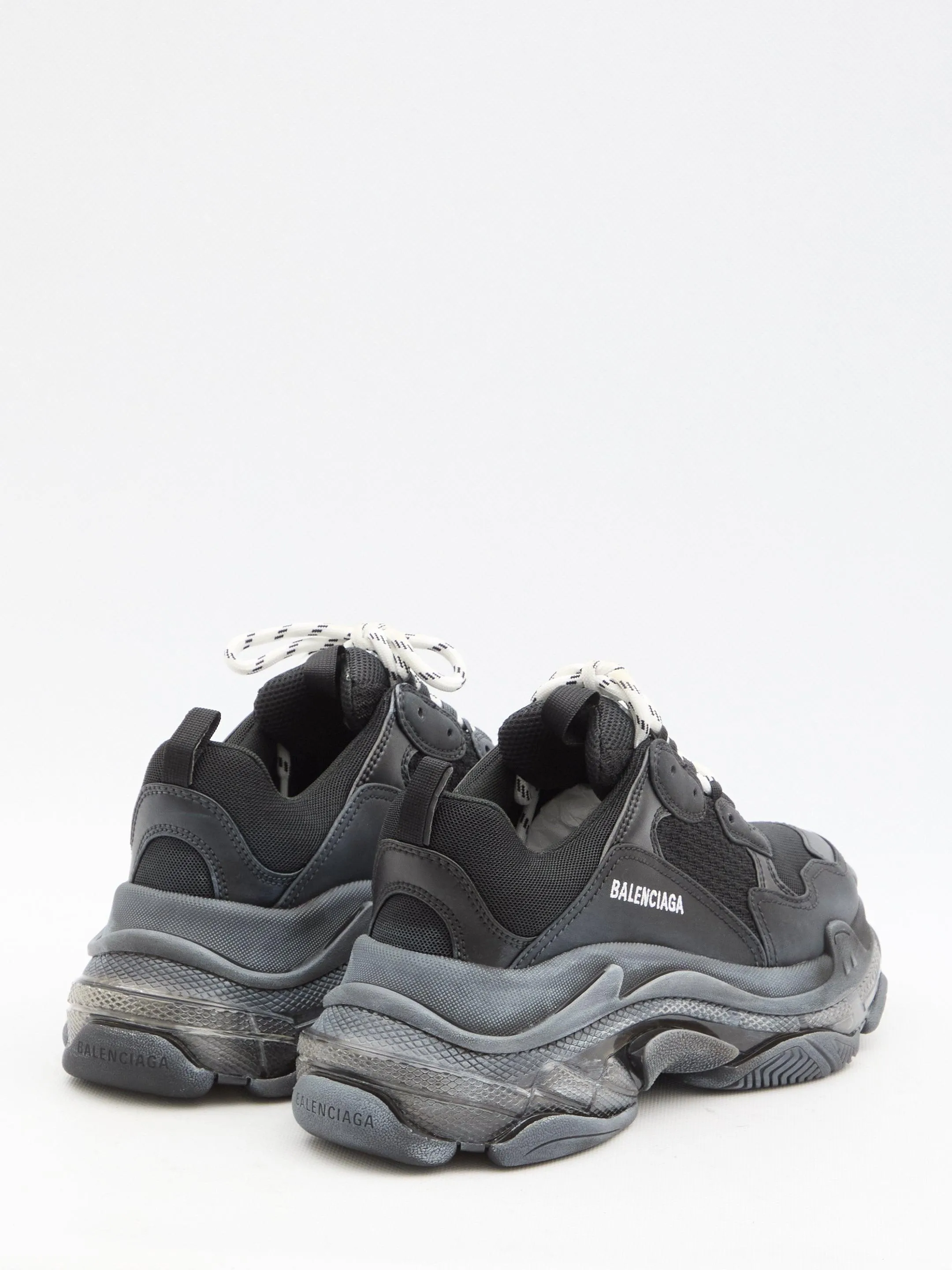 Balenciaga Triple S Clear Sole Sneakers in Black