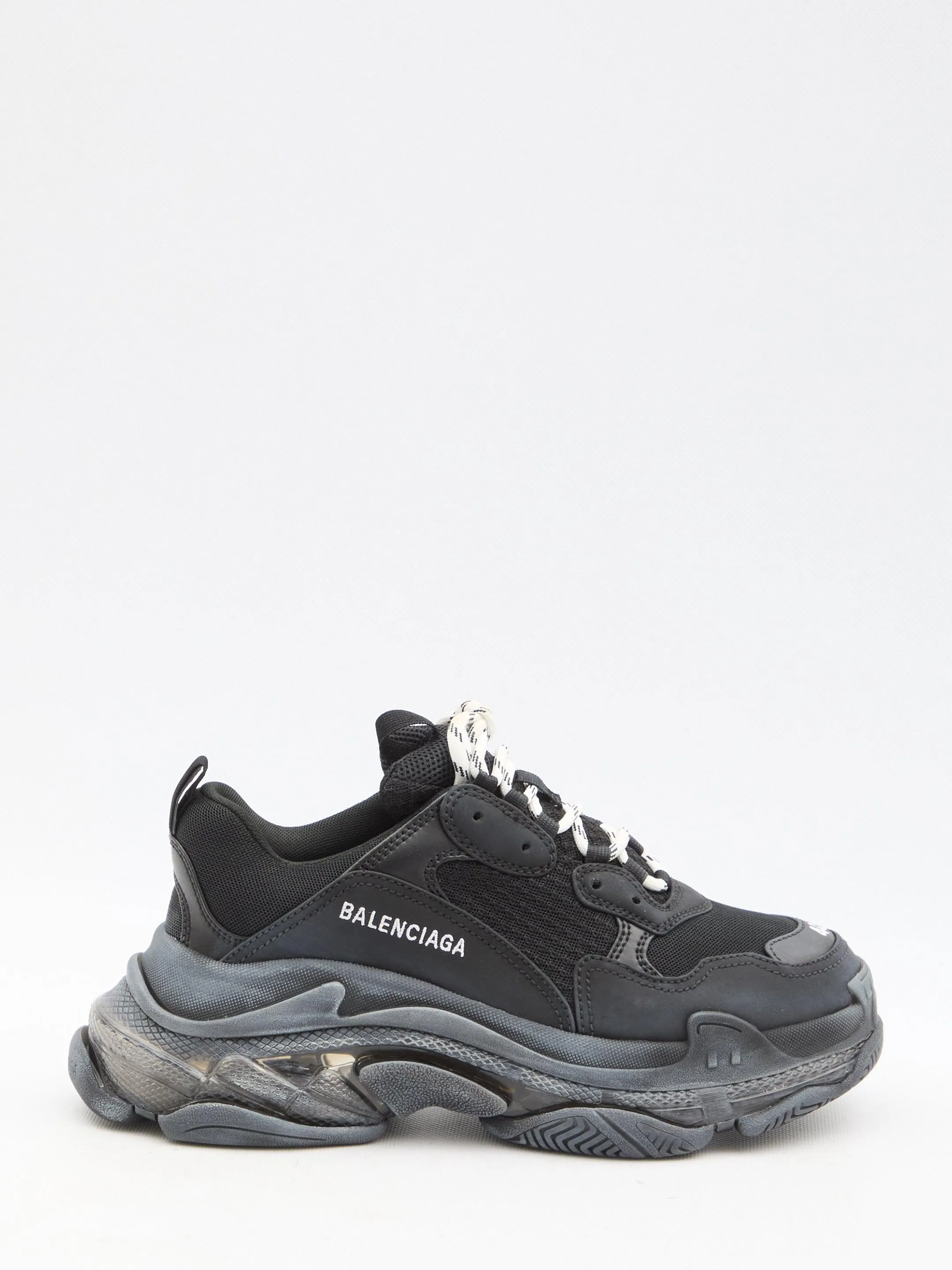 Balenciaga Triple S Clear Sole Sneakers in Black