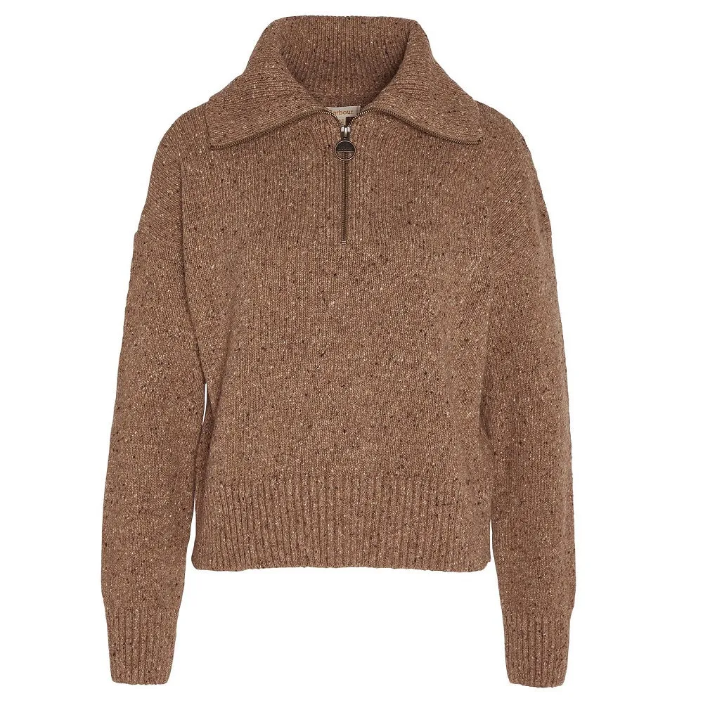 Barbour Lavensdale Half-Zip Honey Jumper