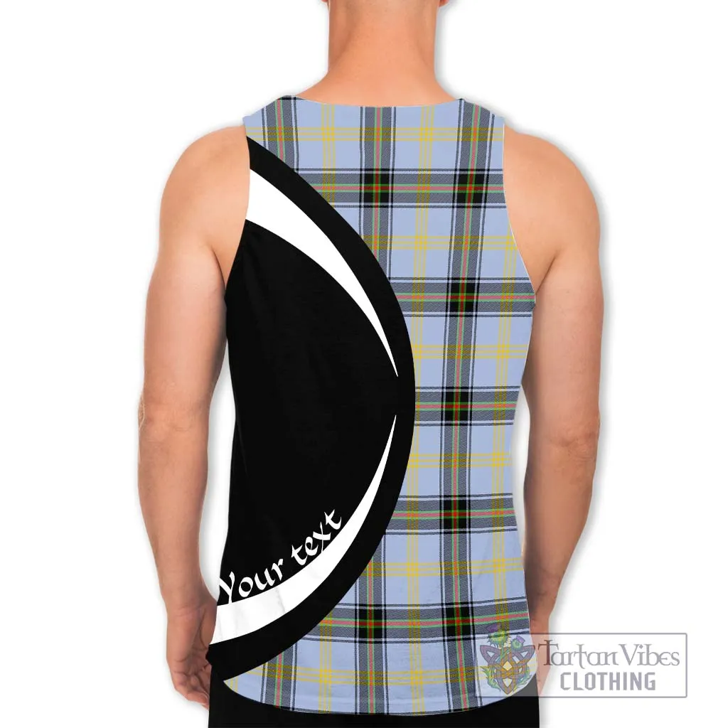 Bell of the Borders Tartan Men's Tank Top with Family Crest Circle Style