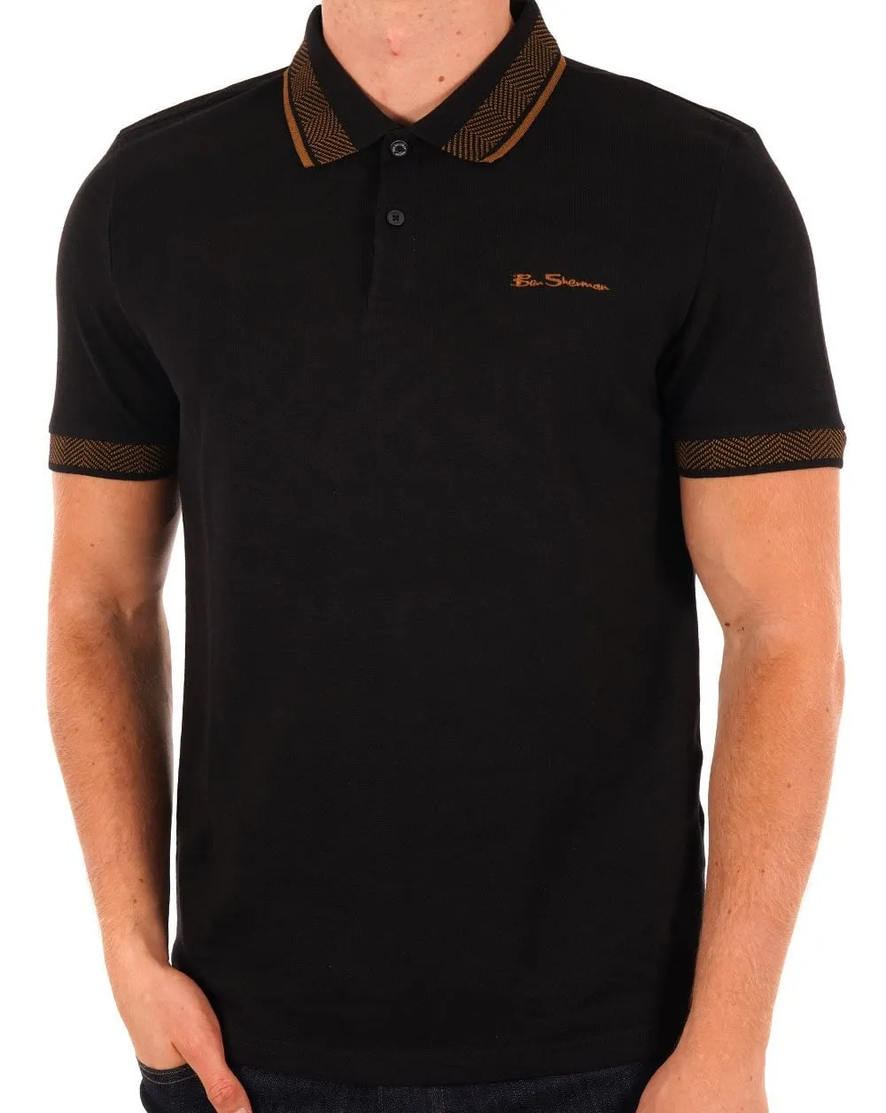 Ben Sherman - Collar Interest Polo Black