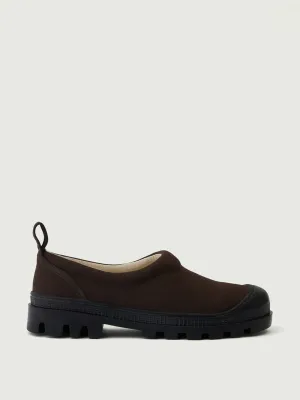 Bergen trainers brown canvas ankle boots