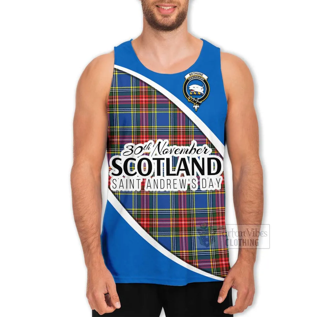 Bethune Family Crest Tartan Men's Tank Top Celebrate Saint Andrew's Day in Style