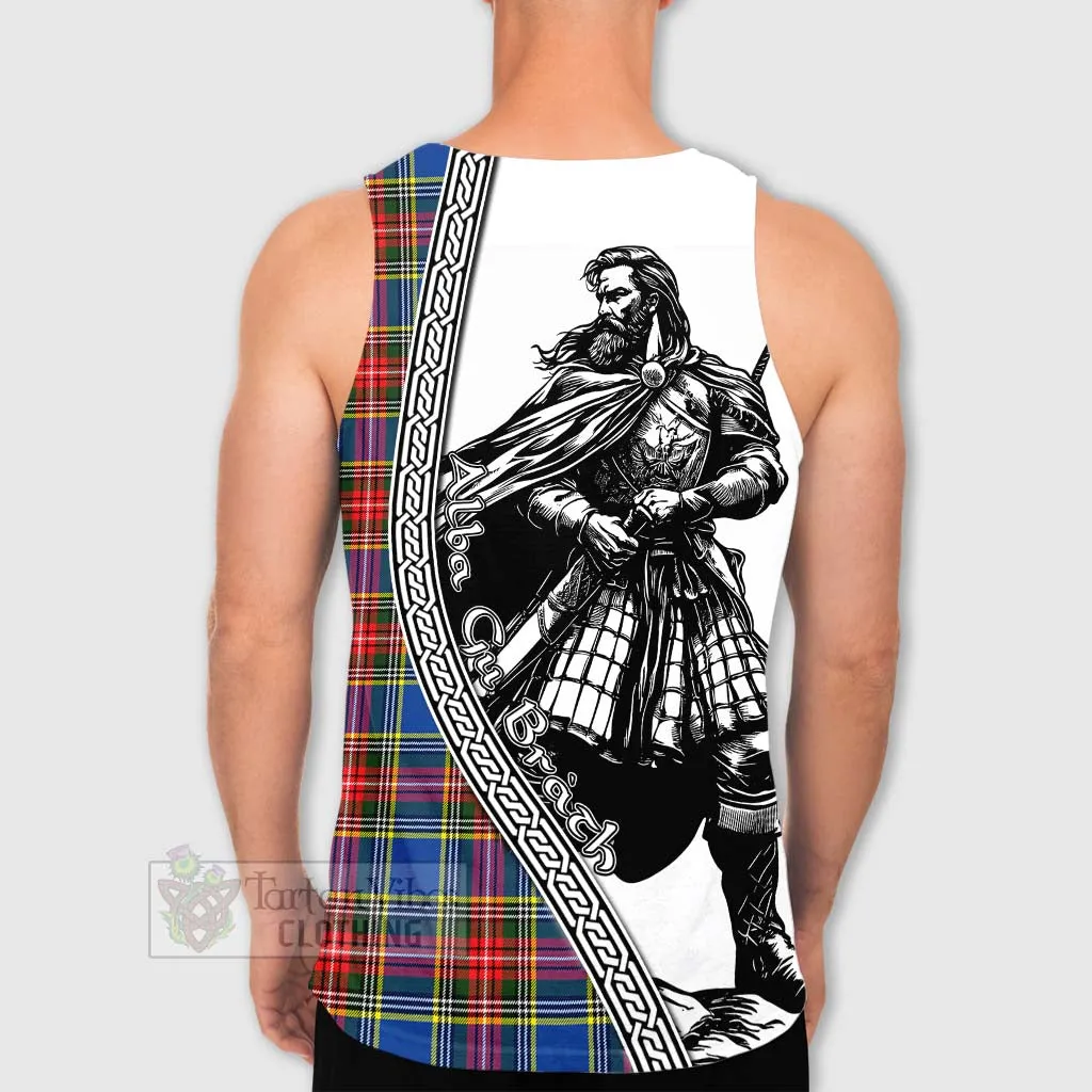 Bethune Tartan Clan Crest Men's Tank Top with Highlander Warrior Celtic Style