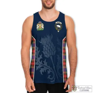 Bethune Tartan Men's Tanks Top with Family Crest and Scottish Thistle Vibes Sport Style