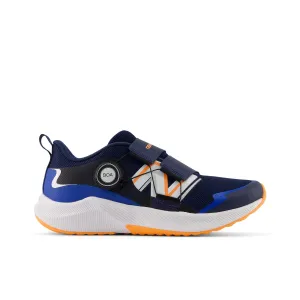 Big Kid's New Balance DynaSoft Reveal v4 Boa Color: NB Navy with Hot Mango