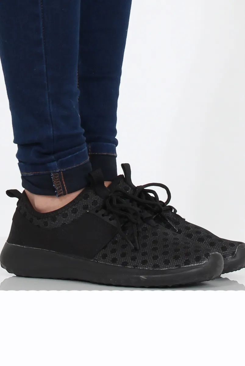 Black Spotted Trainers - Amalia