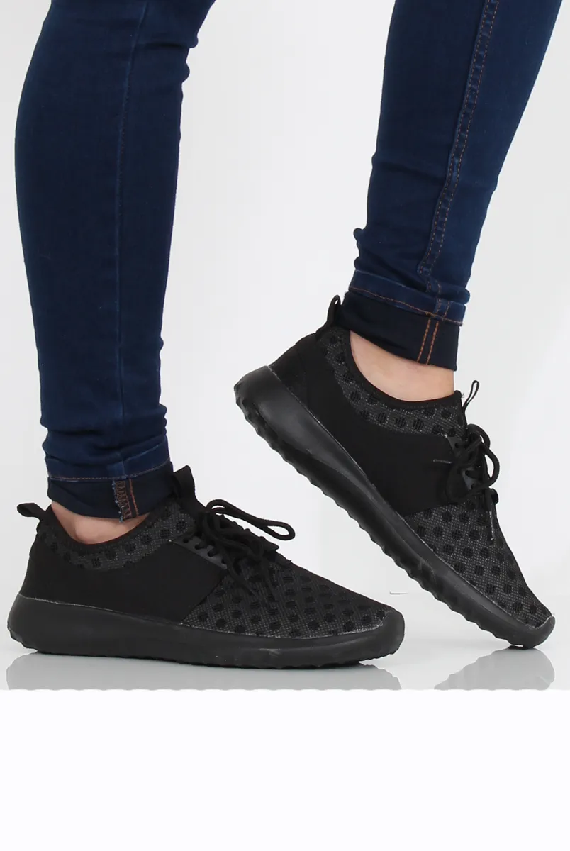 Black Spotted Trainers - Amalia