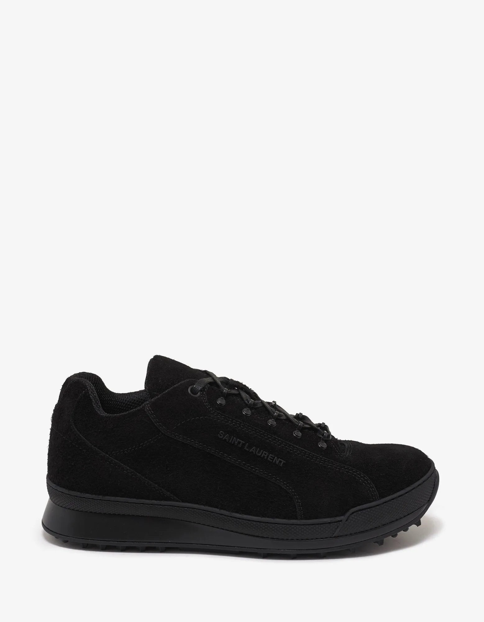 Black Suede Leather Jump Trainers