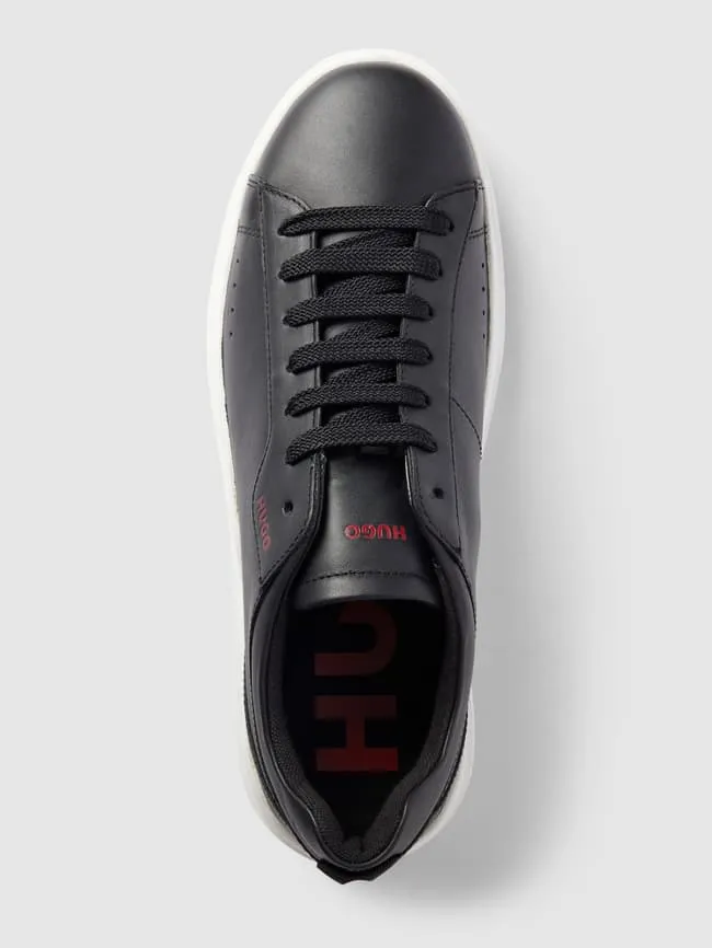 Blake HUGO leather sneakers with label, black