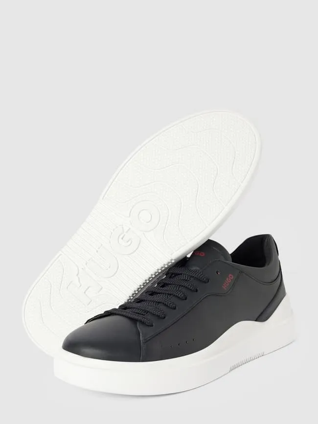 Blake HUGO leather sneakers with label, black