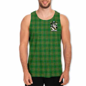 Bland Irish Clan Tartan Men's Tank Top with Coat of Arms